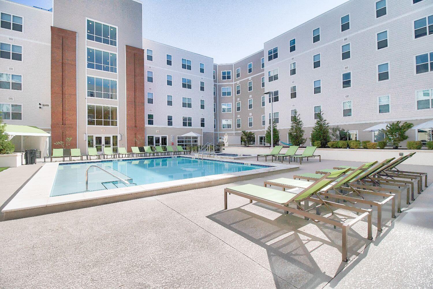 outdoor pool at west & wright apartments